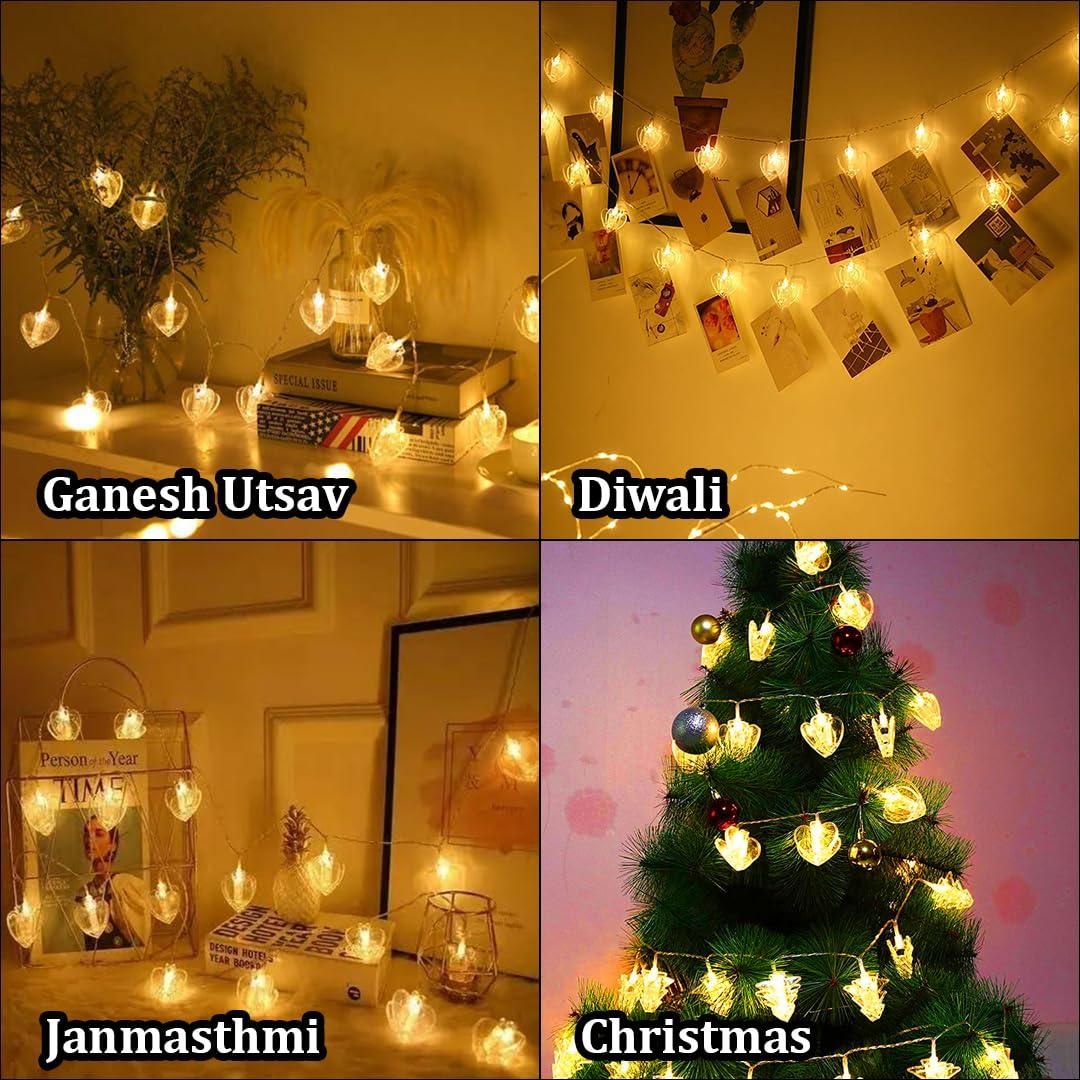 Heart Shaped LED Clip Lights