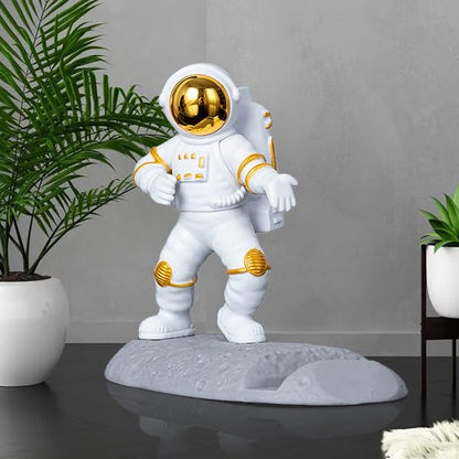 Astronaut Spaceman Statue Ornament Set of 3 - Golden
