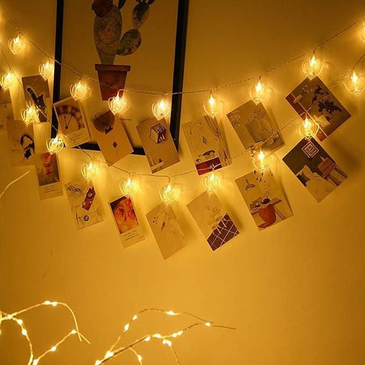 Heart Shaped LED Clip Lights