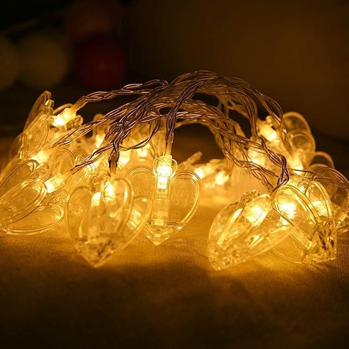 Heart Shaped LED Clip Lights